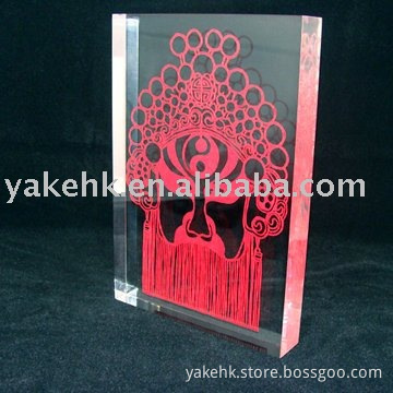 Acrylic Paperweight of Facial Makeup